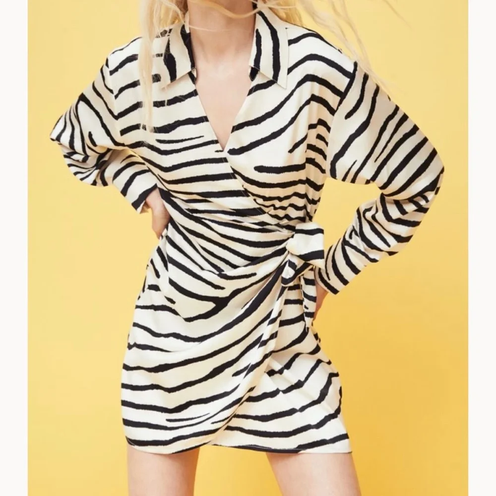 H&M Zebra Print Wrap Dress - Picture 3 of 3